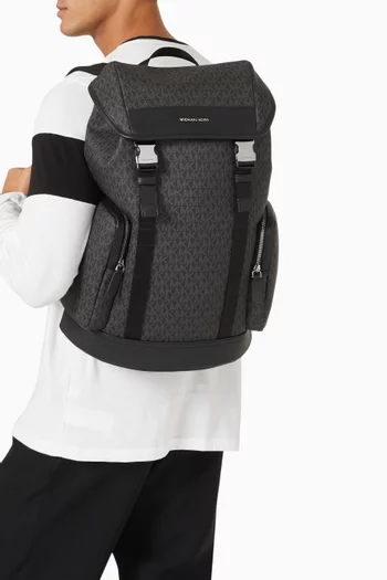 Hudson Backpack in Logo-print Canvas  