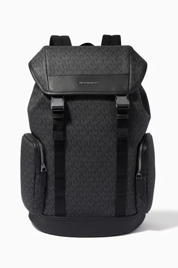 Hudson Backpack in Logo-print Canvas  