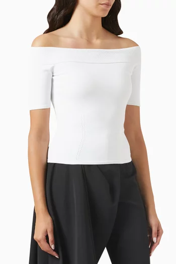 Off-the-shoulder Top in Knit