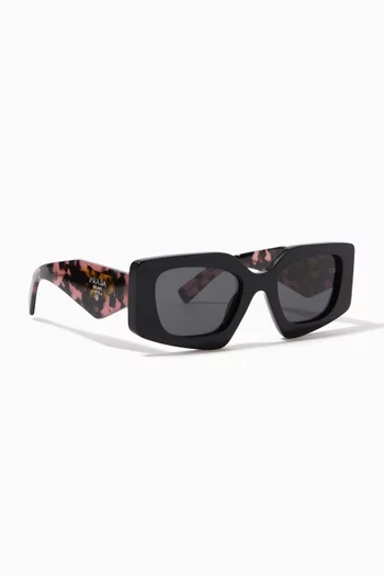 Irregular Sunglasses in Acetate 