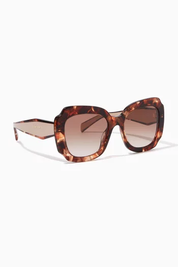 Irregular Sunglasses in Acetate 