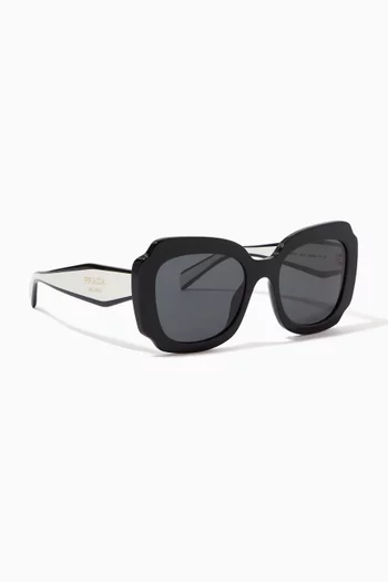 Irregular Sunglasses in Acetate  