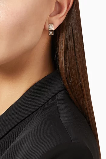 Oud Turath Stud Earrings in 18kt Rose Gold   