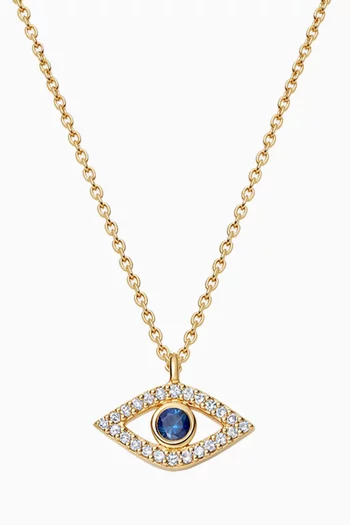 Biography Angel Eyes Sapphire Necklace in 18kt Gold Vermeil