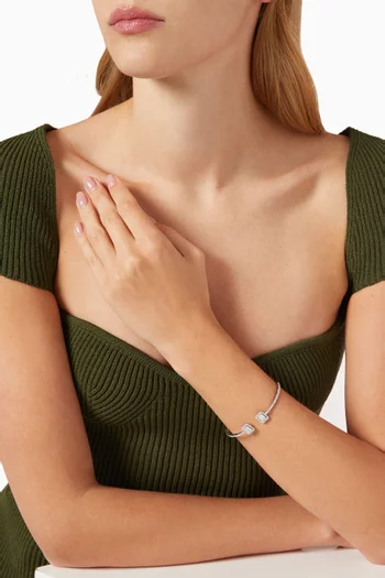 Diamond Cuff Bracelet in 14kt White Gold