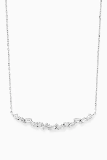 Diamond Necklace in 14kt White Gold