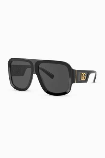 DG Crossed Sunglasses in Acetate     