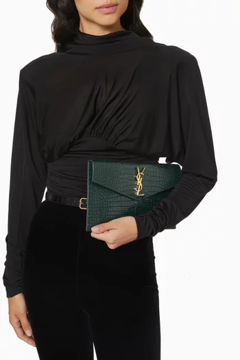 Uptown Pouch in Embossed Leather  