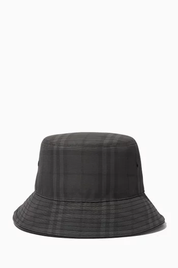 Gant Check Bucket Hat in Cotton-canvas