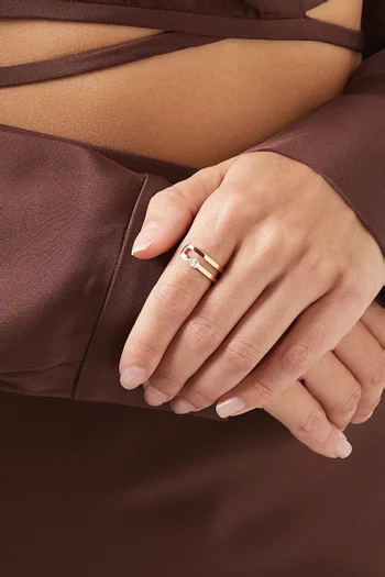 Cambre Diamond Open Ring in 18kt Yellow Gold  