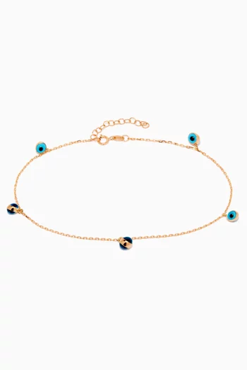 Ayna Charm Anklet in 18kt Yellow Gold 