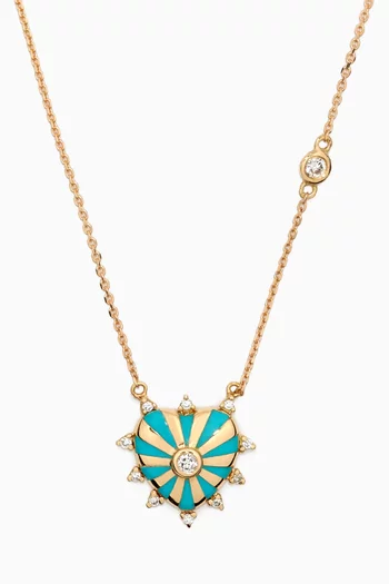 Mini Mila Heart Diamond Necklace in 18kt Yellow Gold