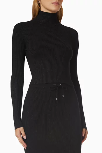 Turtleneck Top in Cashmere-knit
