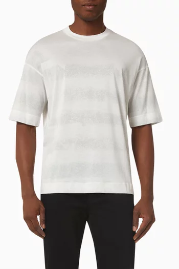 EA Macro Eagle Logo T-shirt in Cotton & Lyocell  