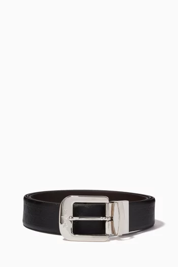 Reversible Classic Buckle Belt in Leather