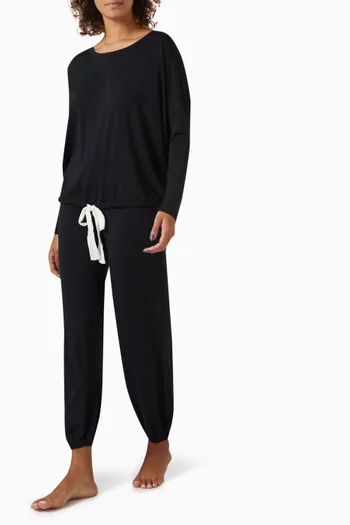 Gisele Slouchy Pyjama Top & Pants Set in Modal-jersey
