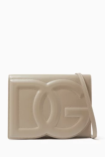 Logo Flap Shoulder Bag in Calfskin