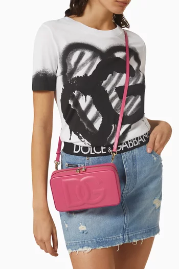 Small Logo Camera Bag in Calfskin
