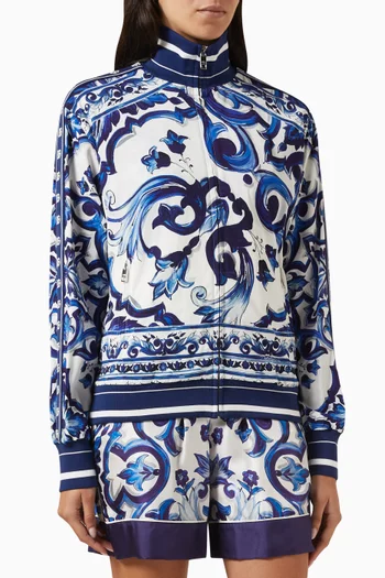Majolica-print Jacket in Viscose