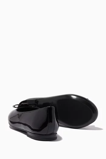 DG Logo Ballerina Shoes in Patent Leather