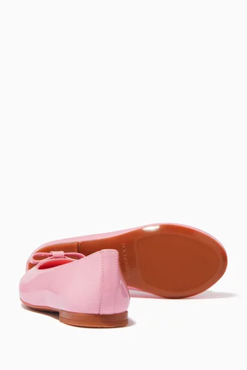 DG Logo Ballerina Shoes in Patent Leather