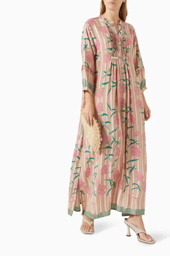 Sammie Printed Maxi Dress in Silk
