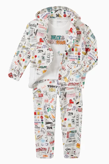 Smemo-print Graffiti Sweatpants in Cotton-jersey