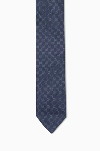 GG Pattern Tie in Silk 
