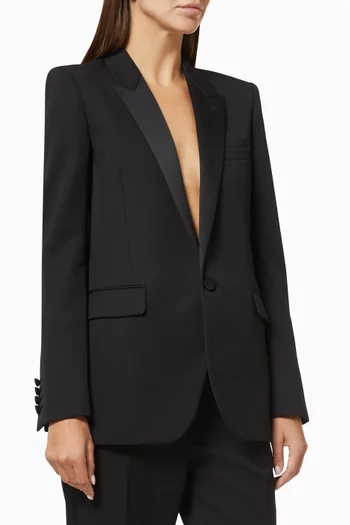 Tube Tuxedo Jacket in Grain de Poudre SAINT LAURENT