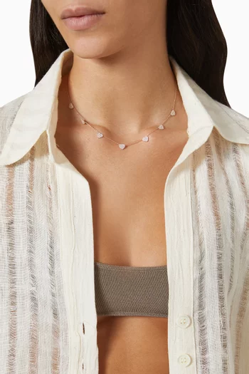 Heart Charm Crystal Necklace