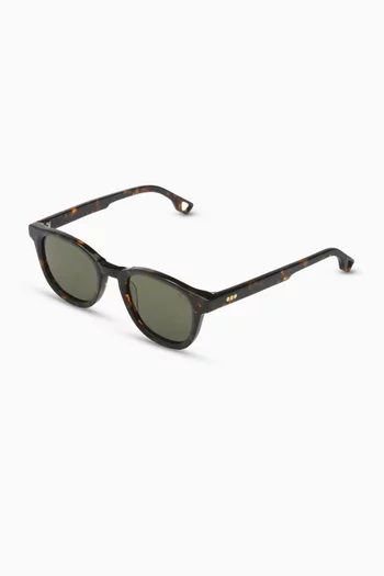 Evan Ebony Sunglasses in Acetate      