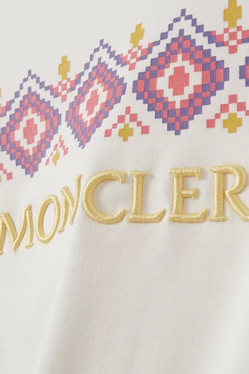 Diamond-print Logo T-shirt in Cotton