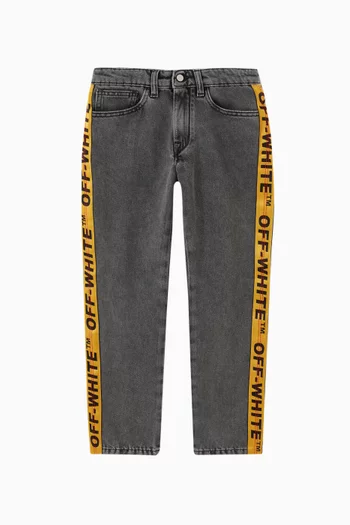 Logo Tape Jeans in Denim