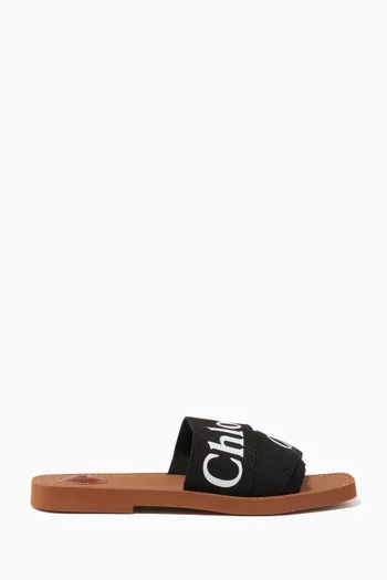 Woody Slides in Linen Canvas
