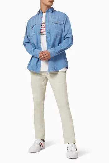 Chino Flat Pants in Twill  