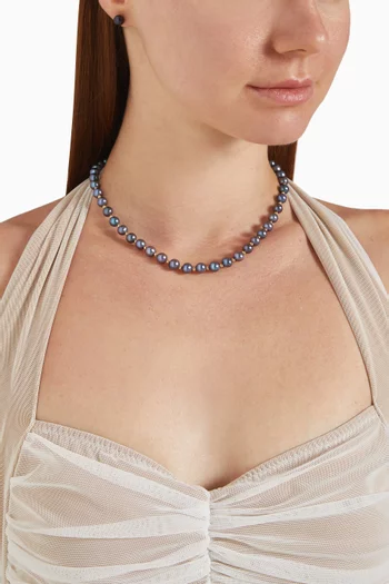 قلادة كيكو مزينة بلؤلؤ مياه عذبة ذهب أصفر عيار 18‏