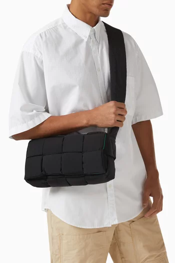 Cassette Bag in Padded Intrecciato Nylon         