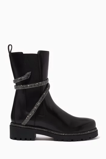 Cleo Combat Boots in Leather