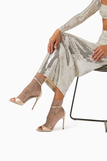 Galaxia Embellished Sandals in Mesh