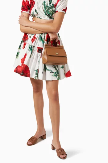 Medium Sicily Top Handle Bag in Dauphine Leather