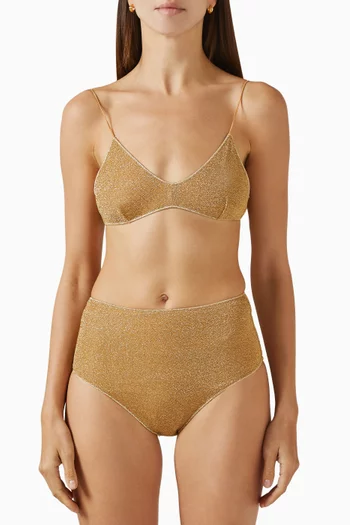 Lumière High-waist Bikini Set in Lurex