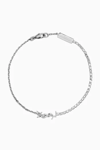Opyum Rhinestone Bracelet in Metal