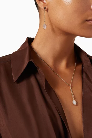 Farfasha Foglia Mother of Pearl Necklace in 18k Rose Gold 