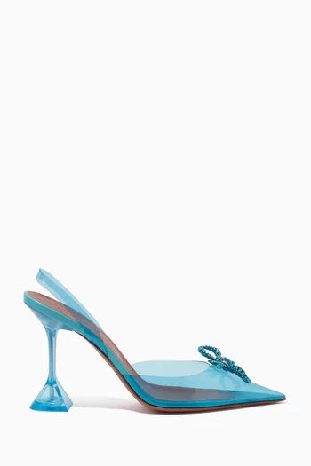 Rosie Crystal Bow Slingback Pumps in PVC
