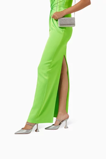 Gilda 95 Crystal-embellished Mules in Leather