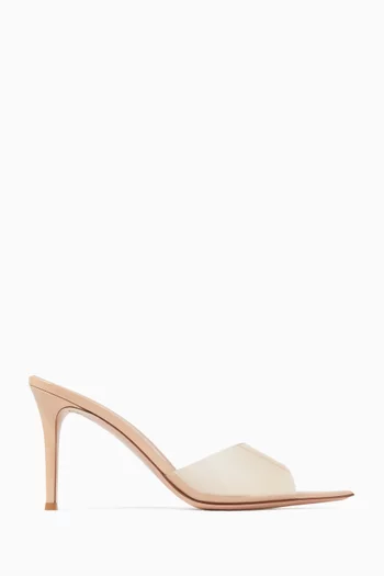 Elle 85 Mules in Patent Leather & Plexi