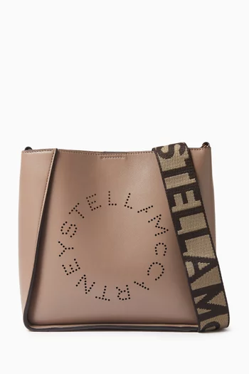 Mini Stella Logo Shoulder Bag in Eco Alter Nappa