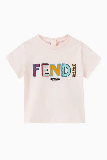 Embroidered Logo T-shirt in Cotton Jersey
