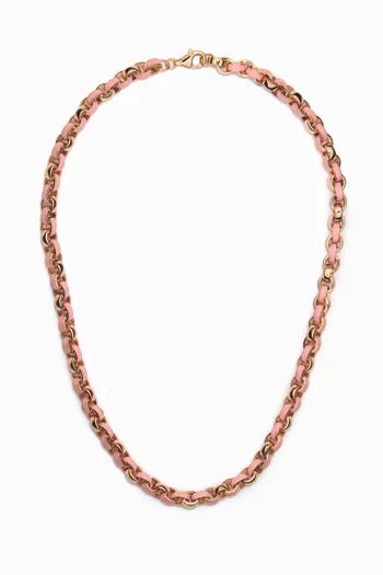 Chunky Enamel Necklace in 14kt Gold Vermeil