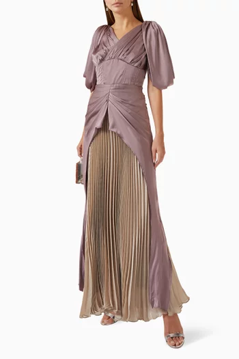 Draped Pleated Dress